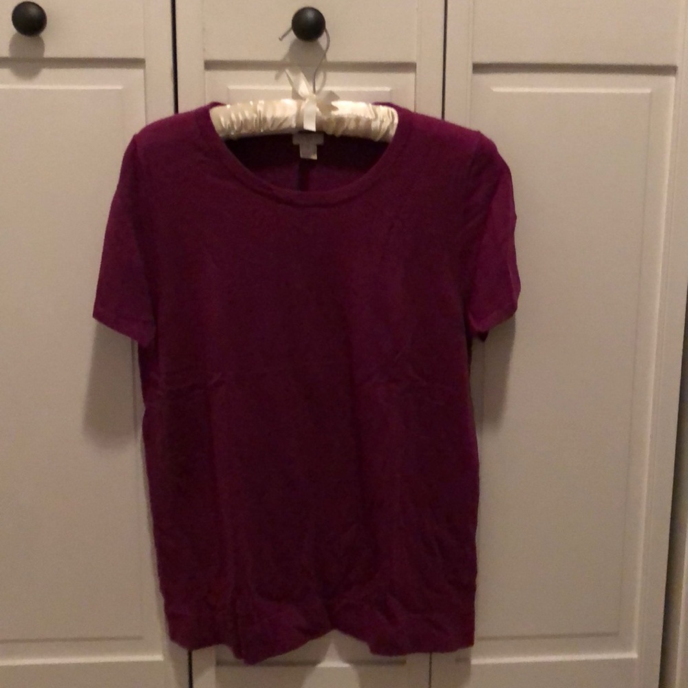 J Crew Short Sleeve Merino Wool Sweater